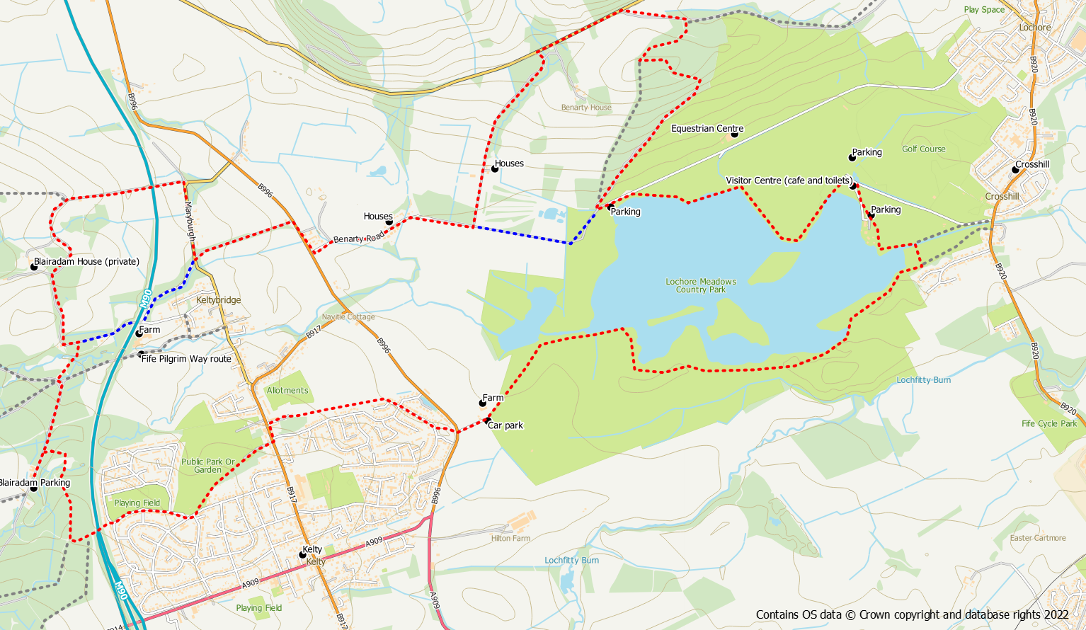 Blairadam and Lochore Meadows Fife Walking