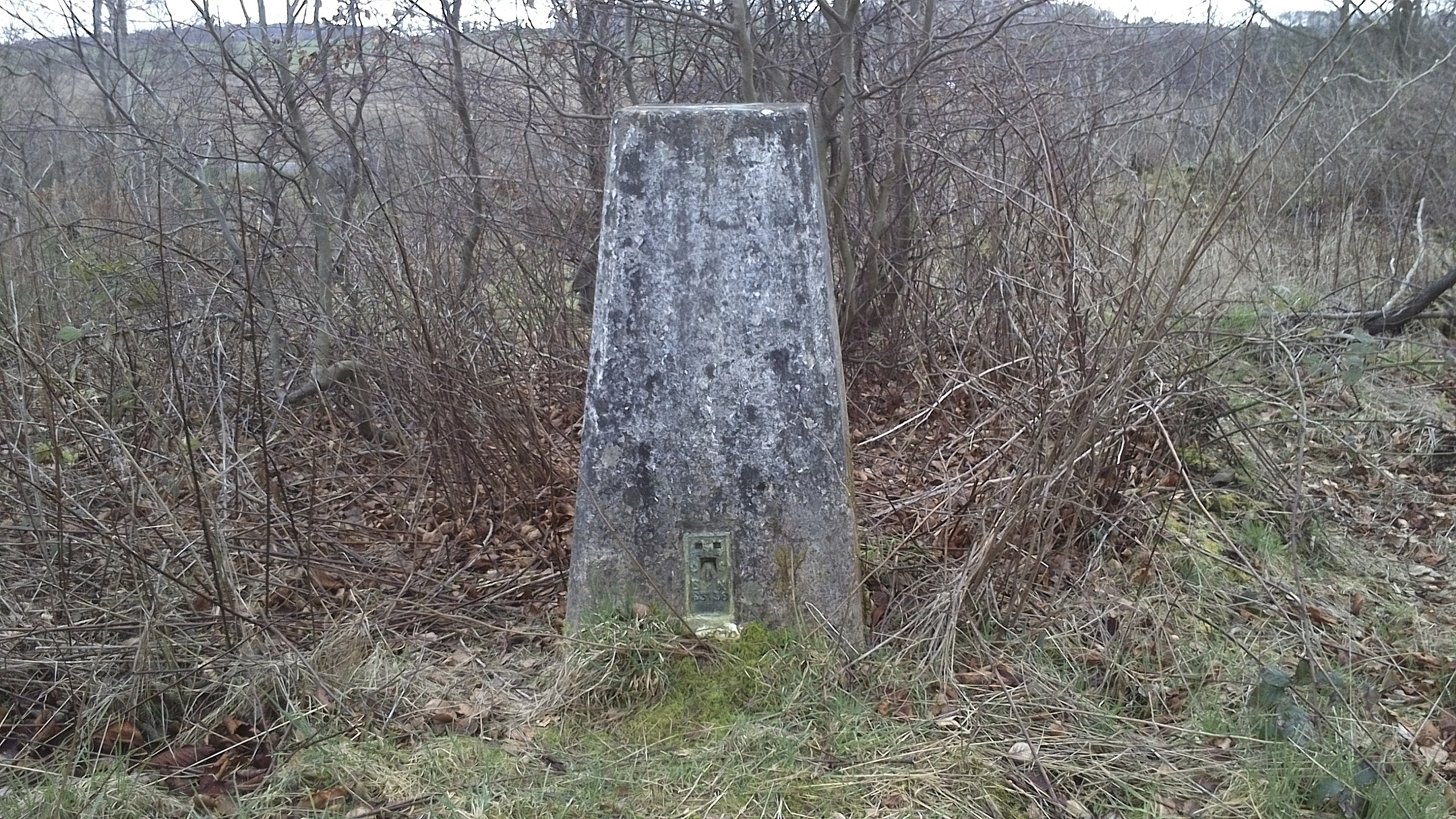 Keir Brae triangulation point near Cardenden, Fife.