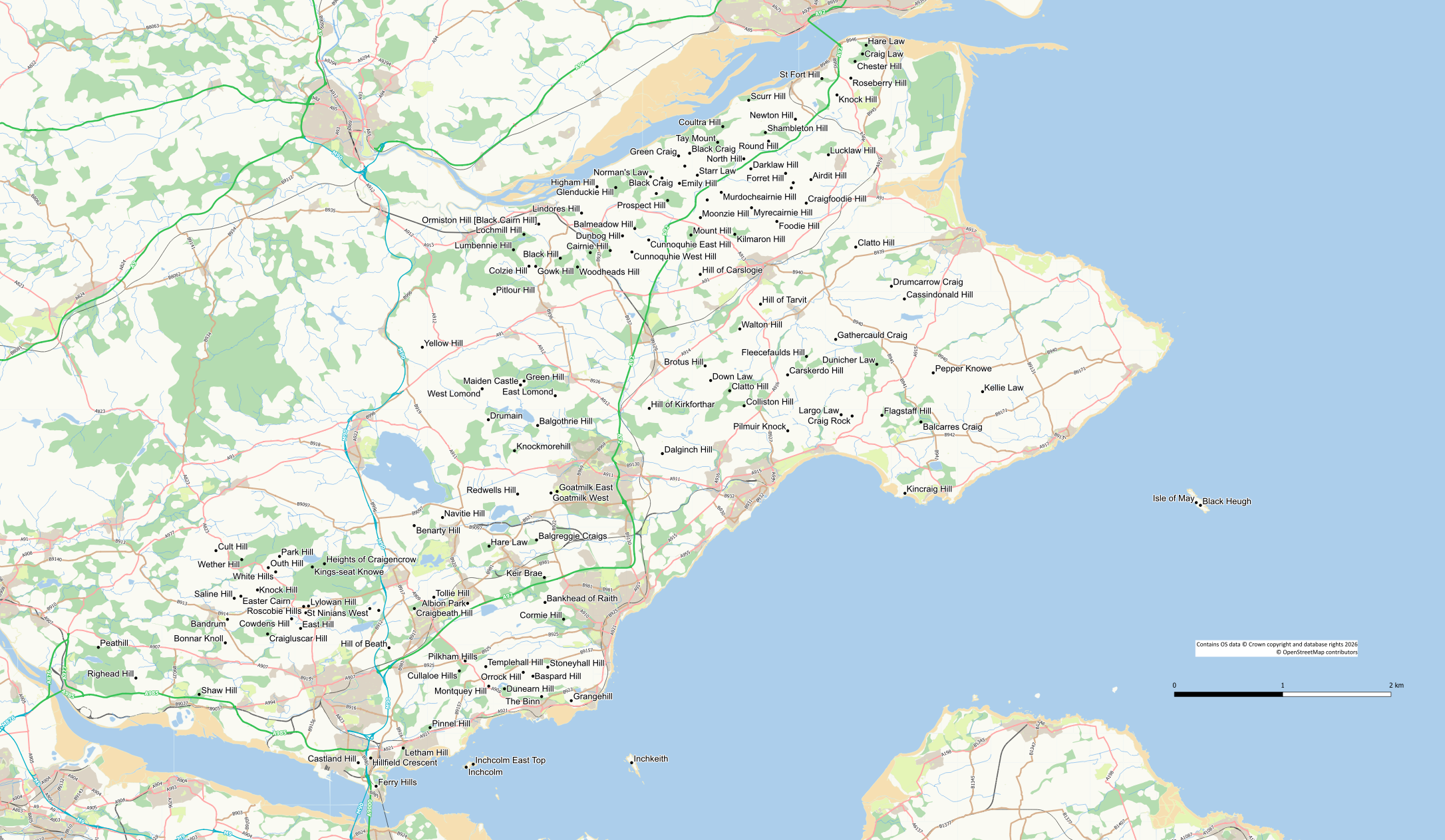 Fife Hill map